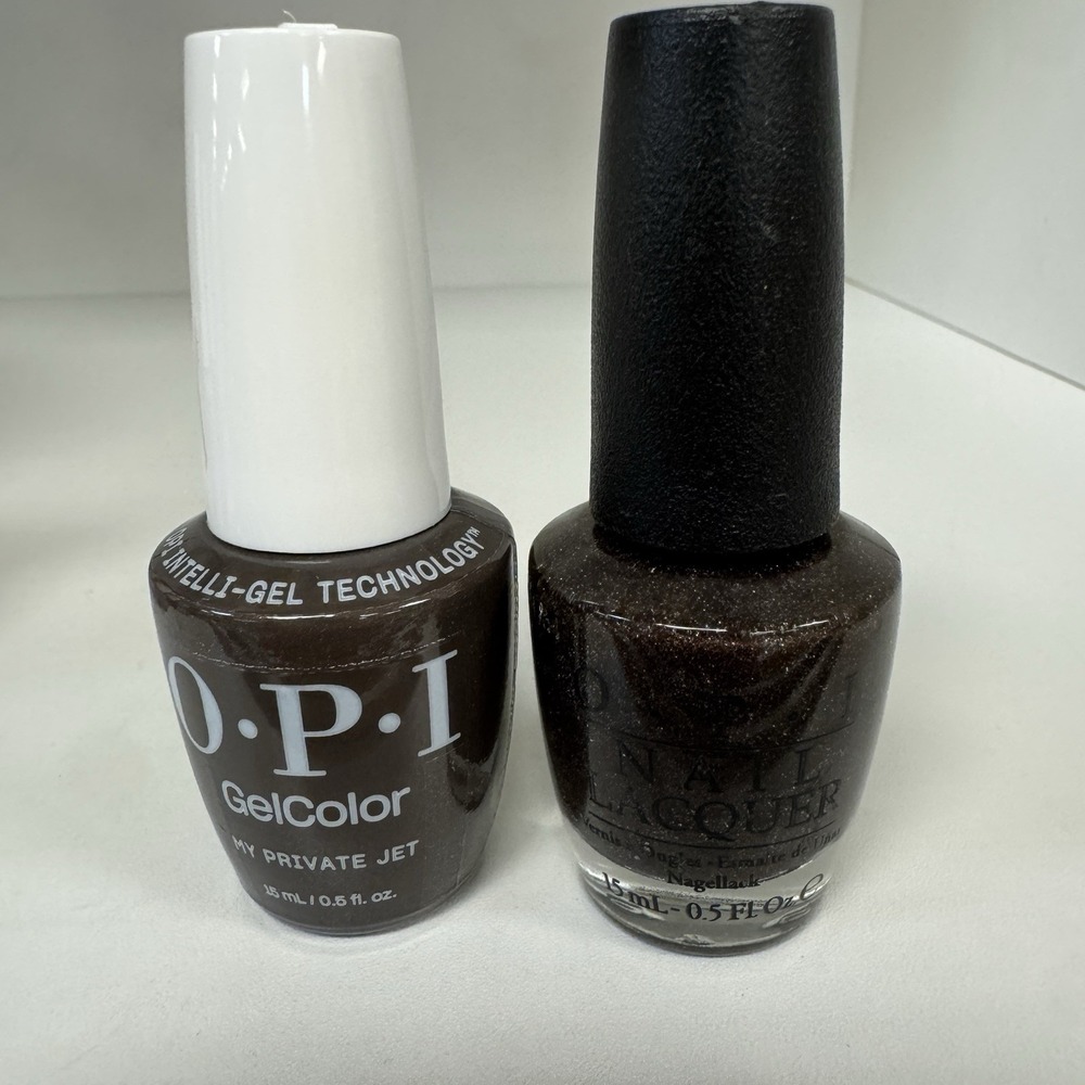 OPI Duo Matching Gel & Polish - B59- My Private Jet - Brown Shimmer